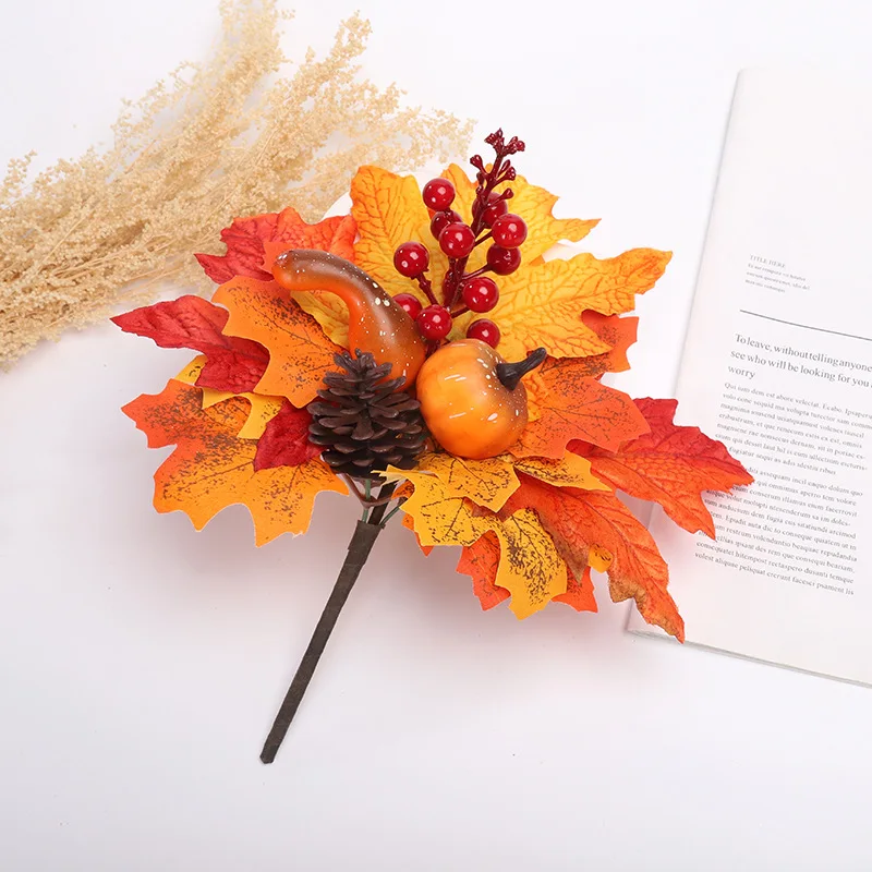 Halloween plug-in accessories maple leaf wreath props simulation pumpkin pine cones red fruit harvest festival decoration
Halloween plug-in accessories maple leaf wreath props simulation pumpkin pine cones red fruit harvest festival decoration