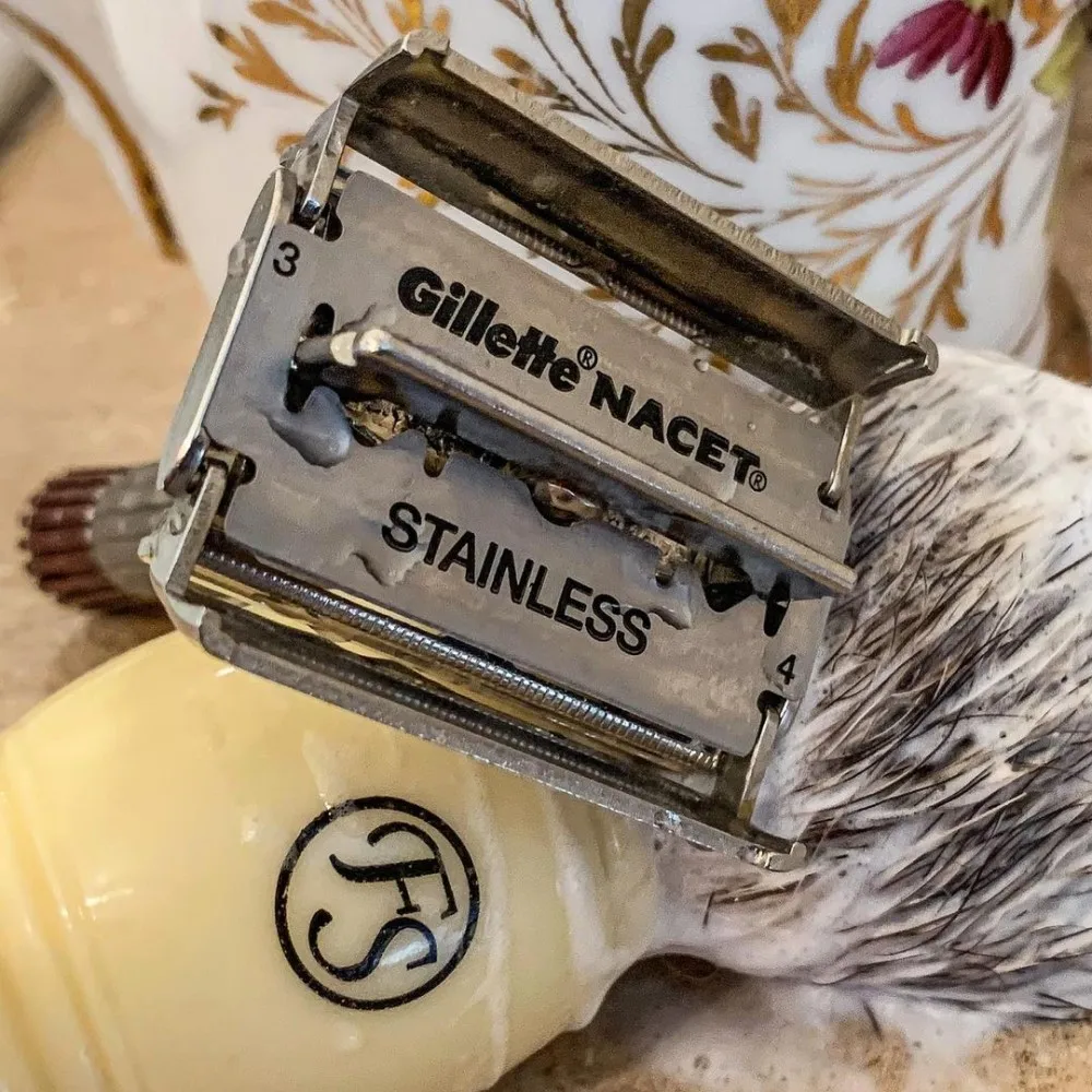 Оригинальные лезвия Gillette Nacket бритвенные с двойным краем для мужчин ухода за