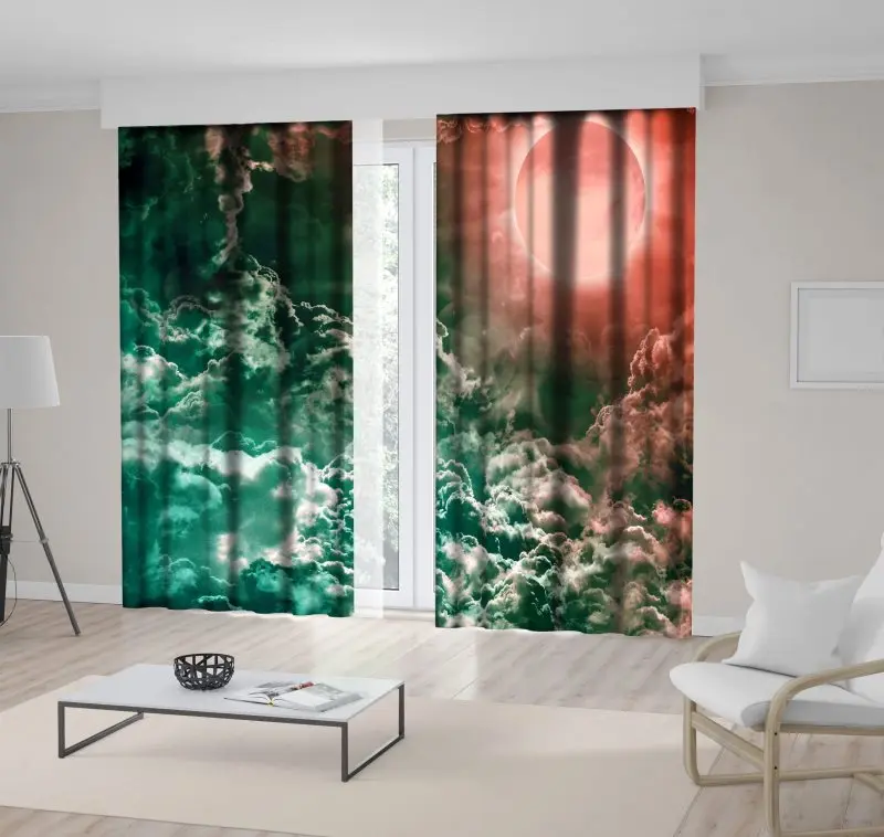 Curtain Clouds Full Moon over Dark Sky Magical Dramatic Cloudscape Scenery Printed Pink Green Gray
Curtain Clouds Full Moon over Dark Sky Magical Dramatic Cloudscape Scenery Printed Pink Green Gray