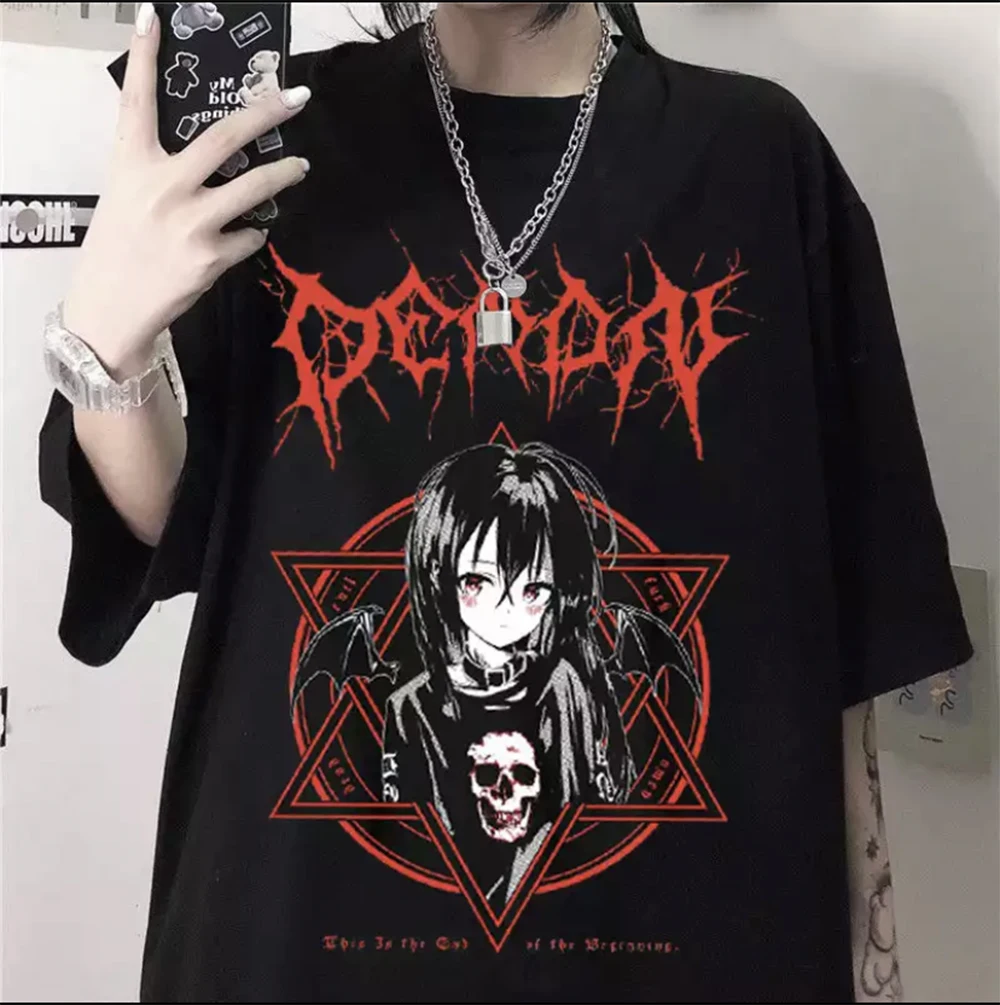 Black Harajuku Punk Demon Unisex T-shrt Fashion Cotton O Neck Top Female TShirt on Street Trend 2021 New Summer
Black Harajuku Punk Demon Unisex T-shrt Fashion Cotton O Neck Top Female TShirt on Street Trend 2021 New Summer