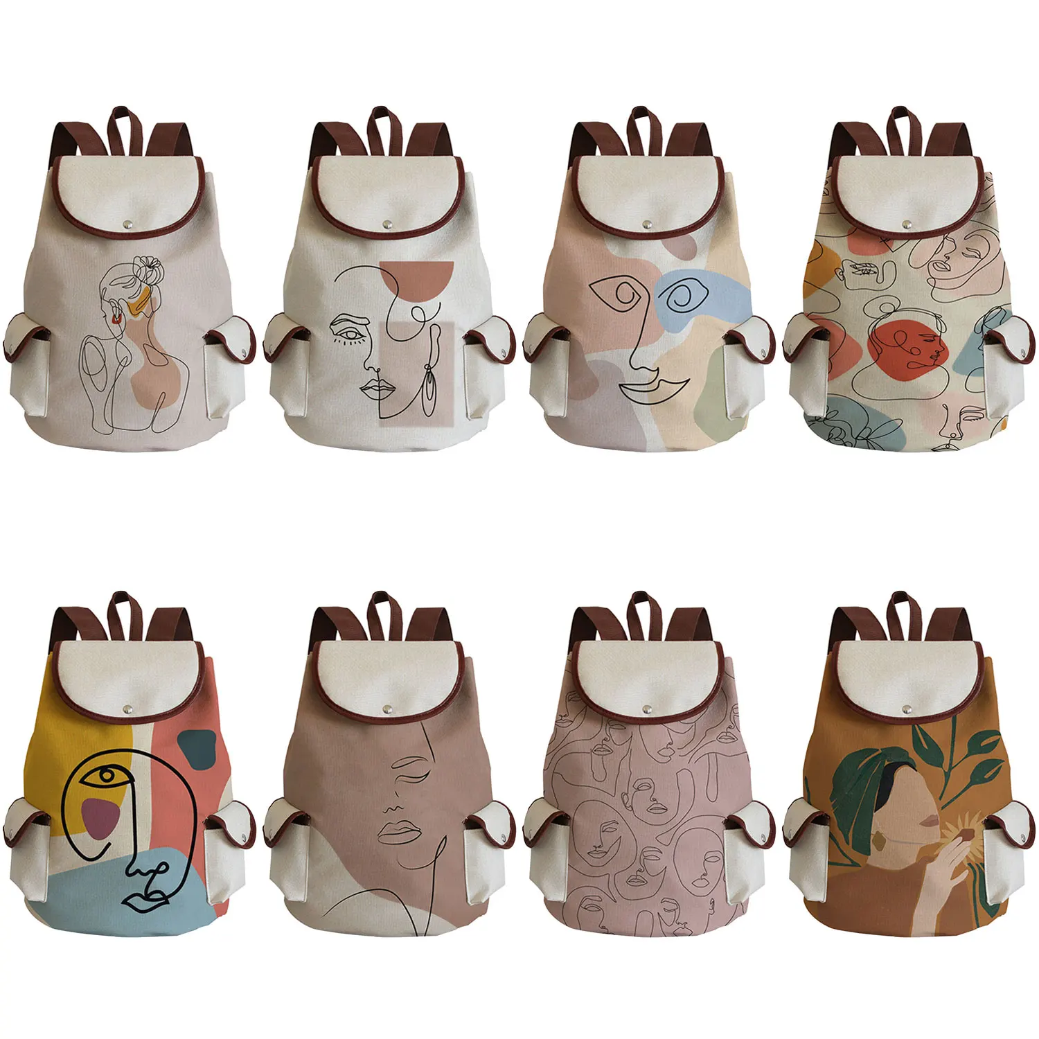 Abstract Line Backpack Face Art Leaves Backpack Girl Body Back Minimalist Book Bag Art Backpack For Teenager Custom Pattern
Abstract Line Backpack Face Art Leaves Backpack Girl Body Back Minimalist Book Bag Art Backpack For Teenager Custom Pattern
