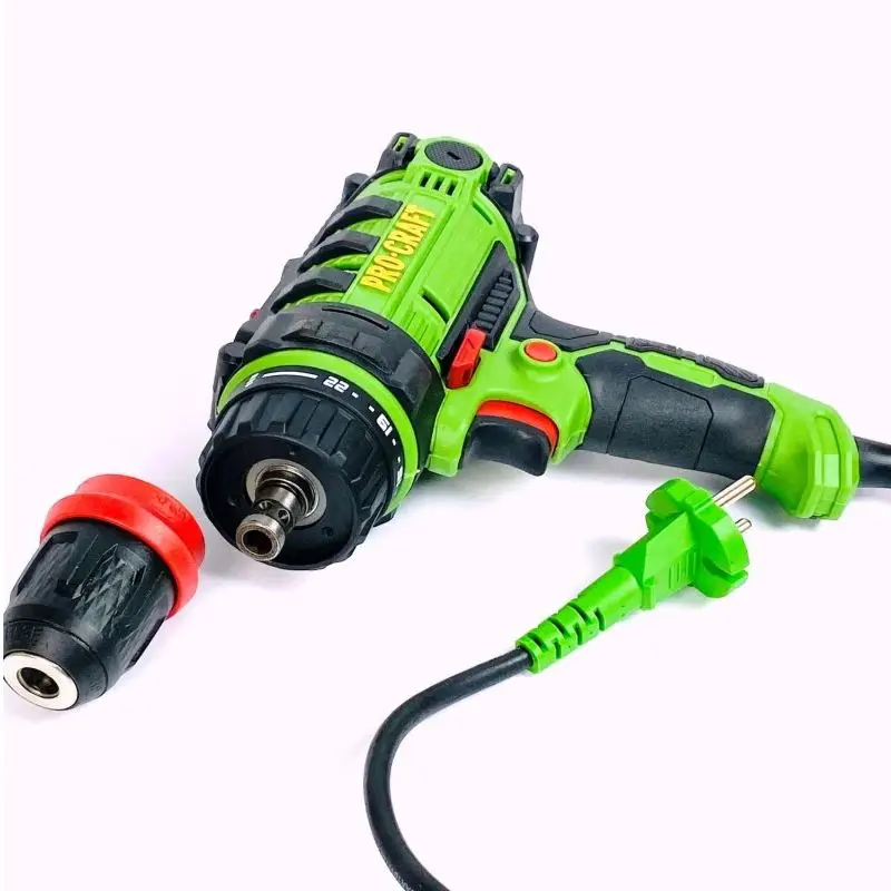 Network screwdriver ProCraft PB-1150DFR 1150 W DFR 2 speed gearbox 0-400/0-1200 rpm BZP 10mm. | Инструменты