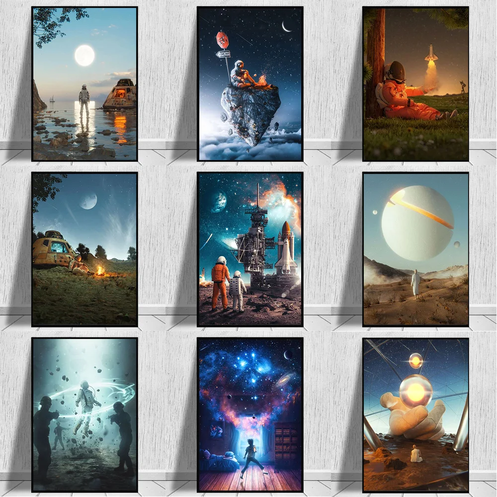 Astronaut and Moon Paintings on Canvas Modern Funny Portrait Wall Picture For Living Room Science Museum Home Decor Unique Gift
Astronaut and Moon Paintings on Canvas Modern Funny Portrait Wall Picture For Living Room Science Museum Home Decor Unique Gift