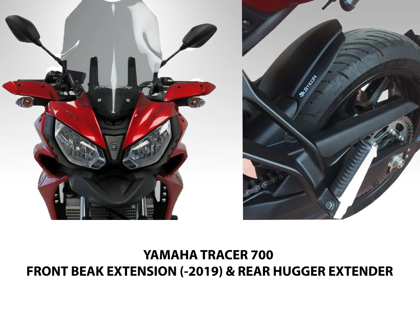 Удлинитель переднего клюва Yamaha Tracer 700 и удлинитель заднего клюва (фотодетектор)
Удлинитель переднего клюва Yamaha Tracer 700 и удлинитель заднего клюва (фотодетектор)