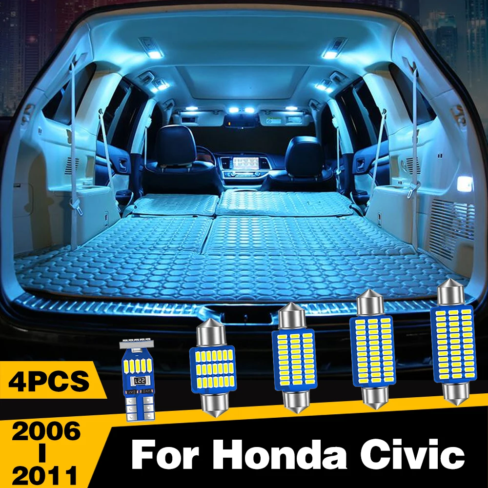 4 Pcs LED Car Styling Interior Dome Reading Light White Roof Lamp Auto Accessories For Honda Civic 2006 2007 2008 2009 2010 2011
4 Pcs LED Car Styling Interior Dome Reading Light White Roof Lamp Auto Accessories For Honda Civic 2006 2007 2008 2009 2010 2011