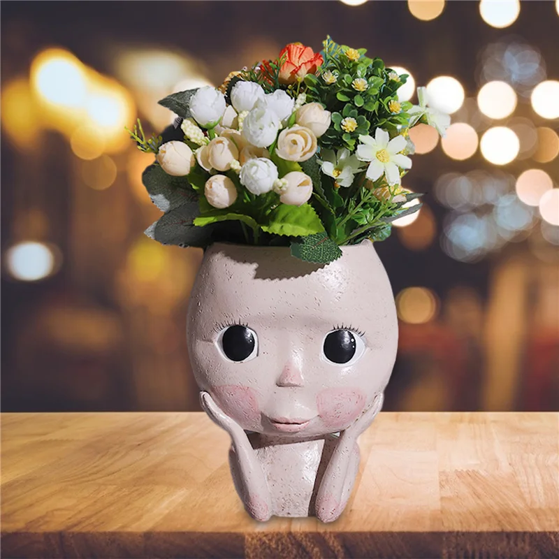 1 PCS Creativity Flower Pot Art Portrait Sculpture Vase Ceramic Crafts Fleshy Home Decoration Micro Landscape Decor
1 PCS Creativity Flower Pot Art Portrait Sculpture Vase Ceramic Crafts Fleshy Home Decoration Micro Landscape Decor