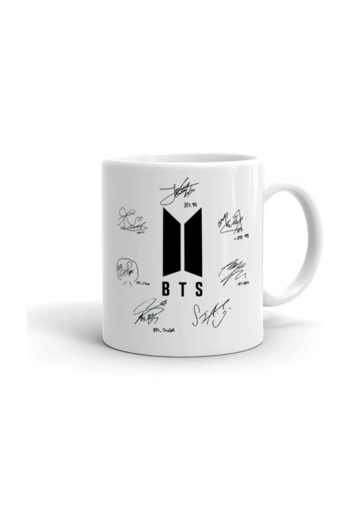 

Члены BTS подписаны на белая фарфоровая чашка cup 2022 k-pop логотип корейской музыкальной группы