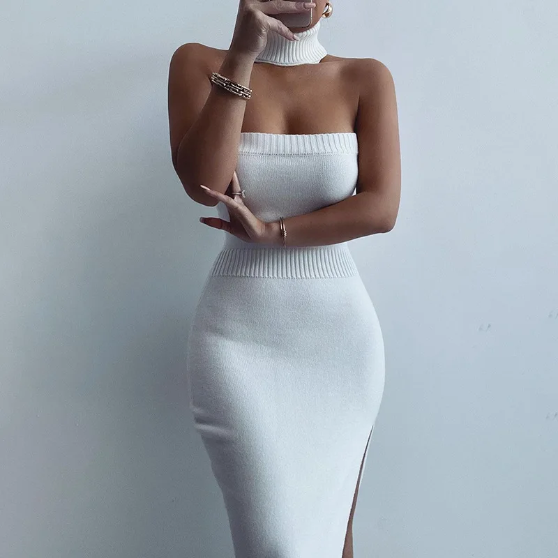 SEBOWEL New 2022 Summer Sleeveless Midi Bodycon Dress Knit Women Halter Neck White Beach Casual Y2K Sexy Party Dresses Club
SEBOWEL New 2022 Summer Sleeveless Midi Bodycon Dress Knit Women Halter Neck White Beach Casual Y2K Sexy Party Dresses Club