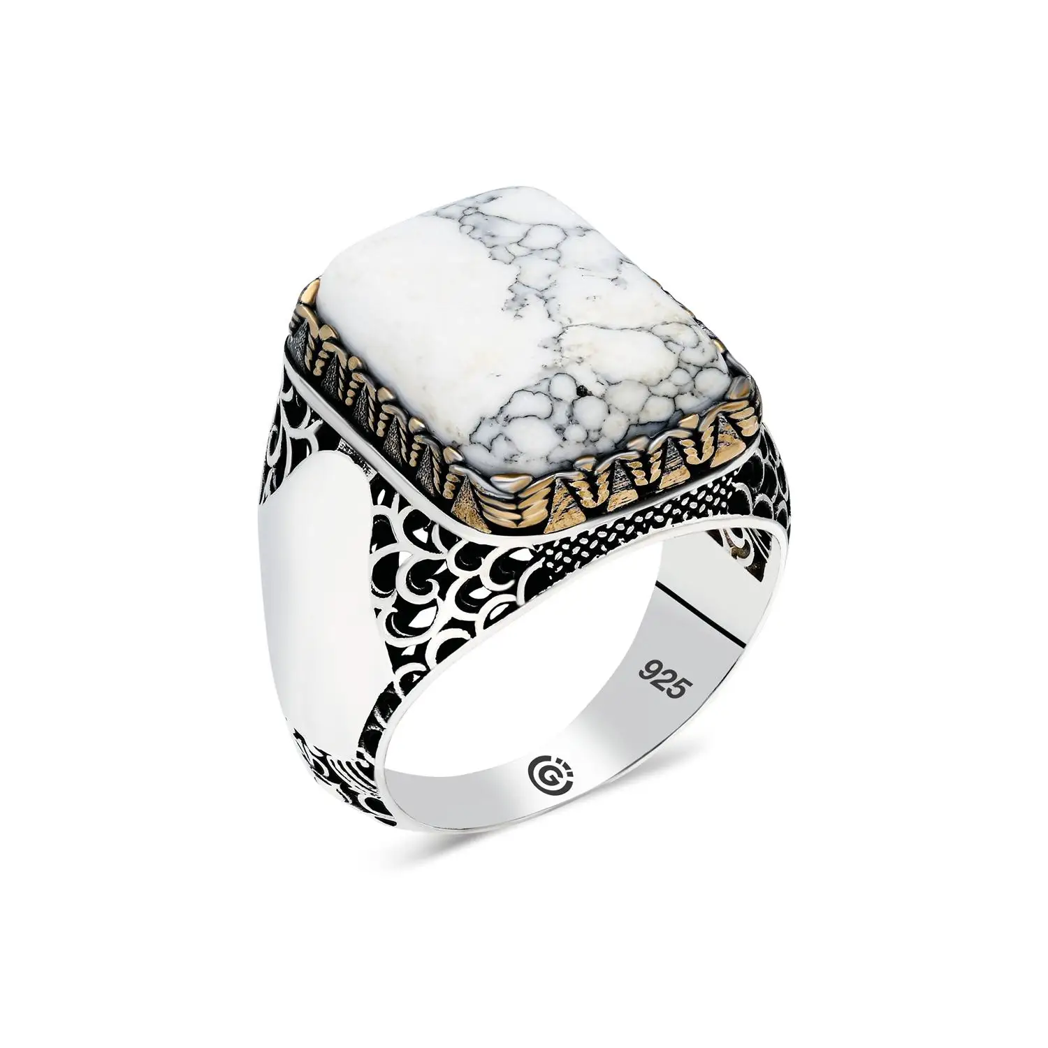 Solid 925 Sterling Silver Ring with Natural Rectangle White Turquoise Gemstone Made in Turkey Gifts for Men Gifts for Dad
Solid 925 Sterling Silver Ring with Natural Rectangle White Turquoise Gemstone Made in Turkey Gifts for Men Gifts for Dad