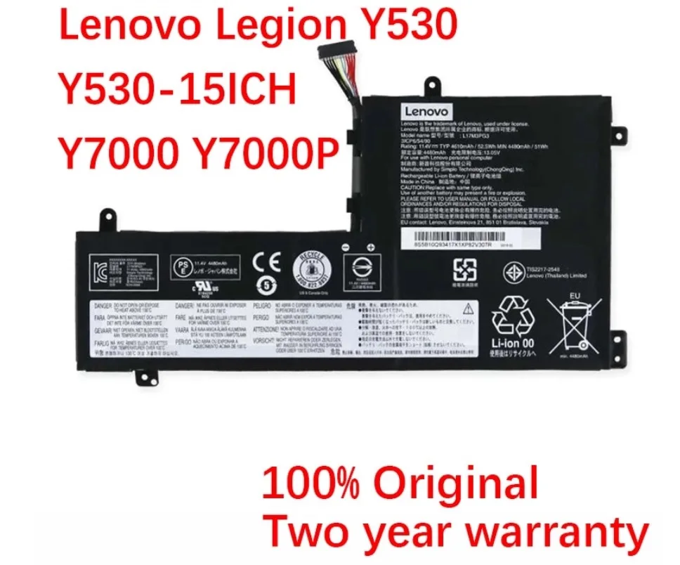 Новый оригинальный аккумулятор L17C3PG1 L17L3PG1 L17M3PG1 L17M3PG3 L17C3PG2 для Lenovo Legion Y530 Y530-15ICH Y7000 Y7000P
Новый оригинальный аккумулятор L17C3PG1 L17L3PG1 L17M3PG1 L17M3PG3 L17C3PG2 для Lenovo Legion Y530 Y530-15ICH Y7000 Y7000P