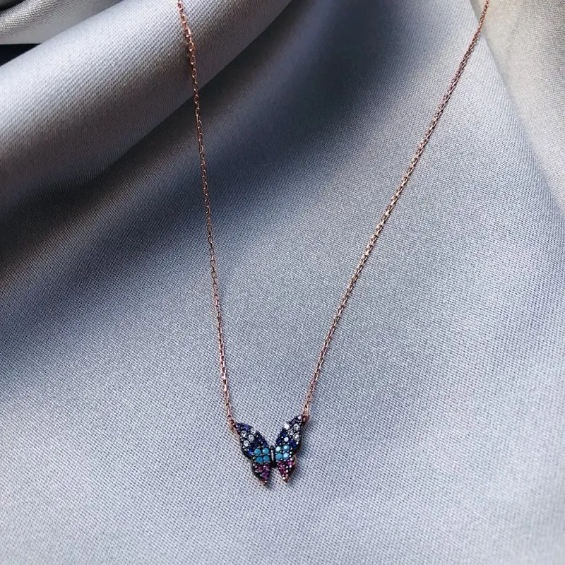 My Colorful Butterfly 925 Sterling Silver Necklace Women Girls Gift Jewelry Accessories Fashion Handmade Elegant Chain
My Colorful Butterfly 925 Sterling Silver Necklace Women Girls Gift Jewelry Accessories Fashion Handmade Elegant Chain