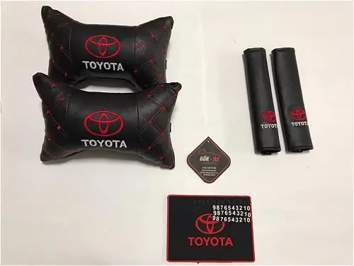 TOYOTA 2-Piece Quilted Leather Neck Pillow with Logo 2-Piece Leather Seat Belt Pad with I Logo Logo
TOYOTA 2-Piece Quilted Leather Neck Pillow with Logo 2-Piece Leather Seat Belt Pad with I Logo Logo