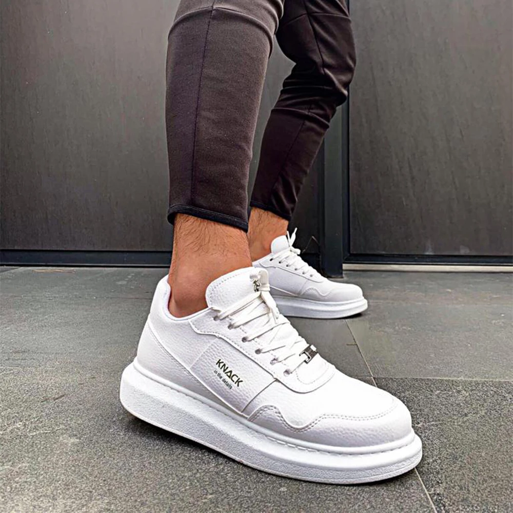 Knack Yüksek Taban Günlük Ayakkabı 040 Beyaz Şık Tasarım Men's Shoes Sports New Model Casual Stylish Sh