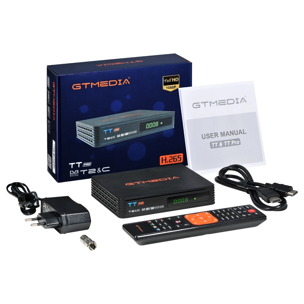 GTMEDIA TT Pro DVB-T2 & DVB-C combo set top box 1080p H.265 MPEG2/4 support USB PVR Ready
GTMEDIA TT Pro DVB-T2 & DVB-C combo set top box 1080p H.265 MPEG2/4 support USB PVR Ready
