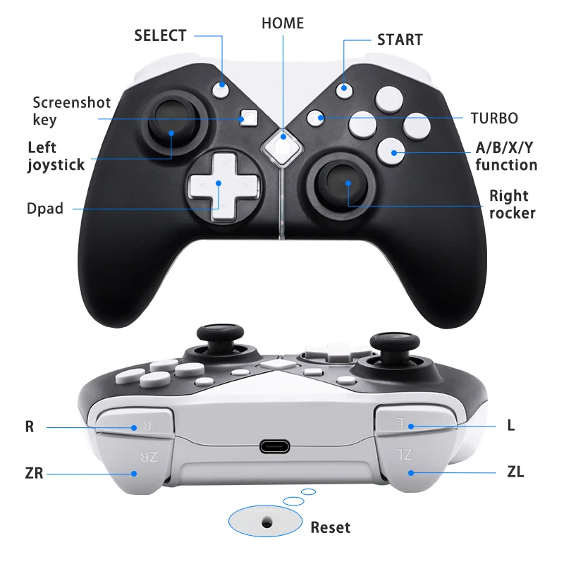 Wireless Controller Support Bluetooth USB Gaming Gamepad For Nintendo Switch Pro PC Video Game Joystick Controller With Wake-Up
Wireless Controller Support Bluetooth USB Gaming Gamepad For Nintendo Switch Pro PC Video Game Joystick Controller With Wake-Up