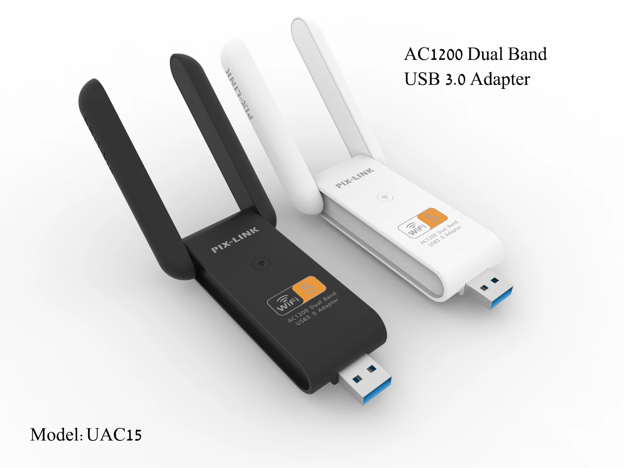 USB Wi-Fi адаптер PIXLINK1200Mbps беспроводной сетевой двухдиапазонный 5 ГГц и 2 4 с антеннами