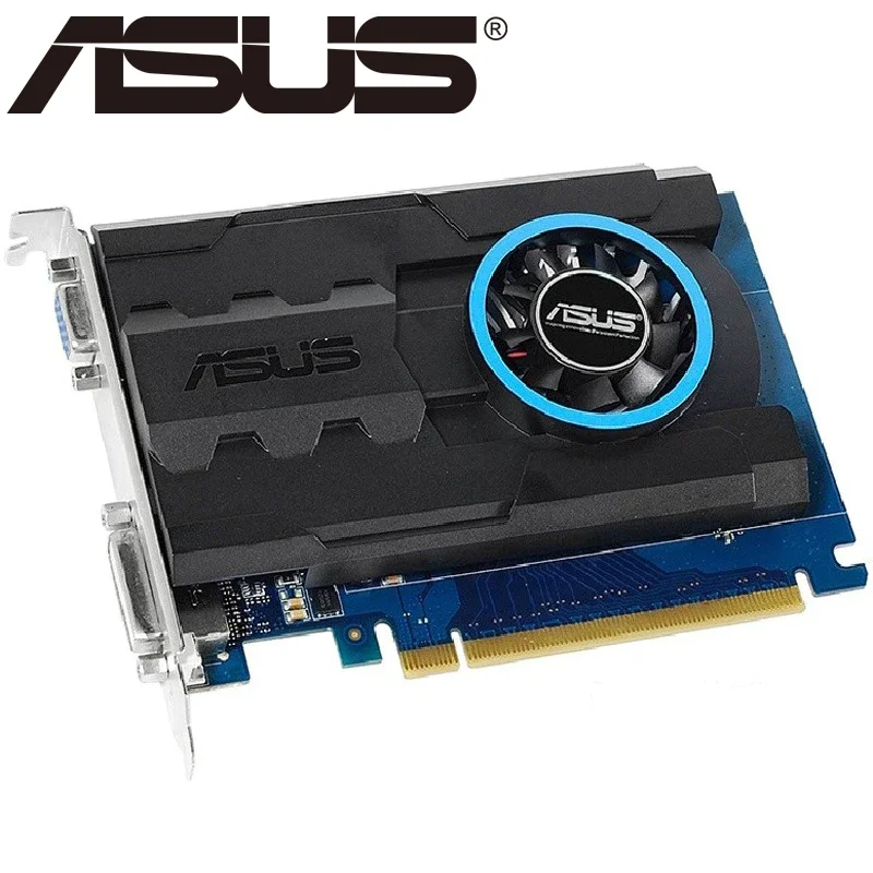 Оригинальная Видеокарта ASUS GT730 1 ГБ SDDR3 графические карты для nVIDIA Geforce GPU games Dvi VGA б/у