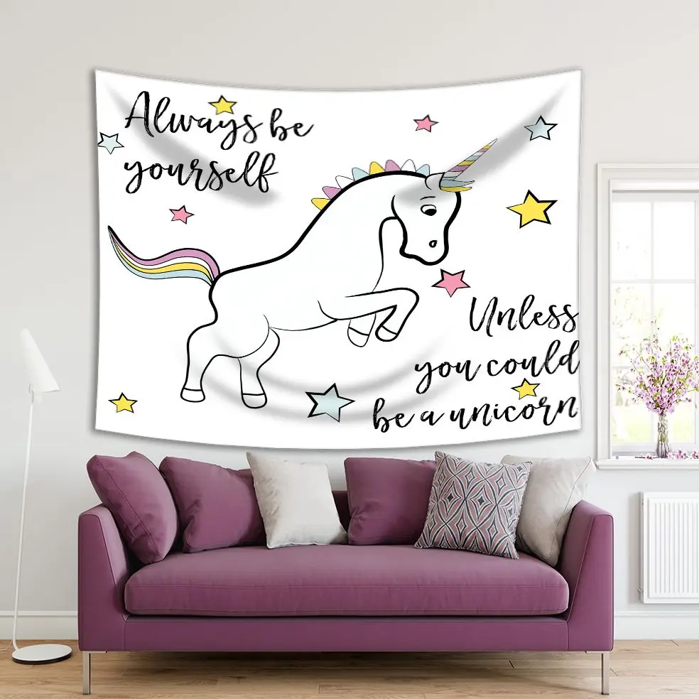 Tapestry Happy Baby Unicorn with Colorful Stars Inspiring Quote Children Yellow Pink Blue Art Printed Kids
Tapestry Happy Baby Unicorn with Colorful Stars Inspiring Quote Children Yellow Pink Blue Art Printed Kids