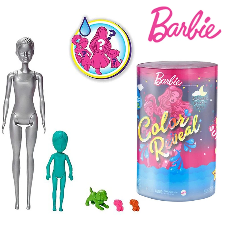 Barbie Color Reveal Set Including 2 Dolls and 36 Slumber Party Themed Accessories Surprises Blind Box Doll Toy for Girl Gifts
Barbie Color Reveal Set Including 2 Dolls and 36 Slumber Party Themed Accessories Surprises Blind Box Doll Toy for Girl Gifts