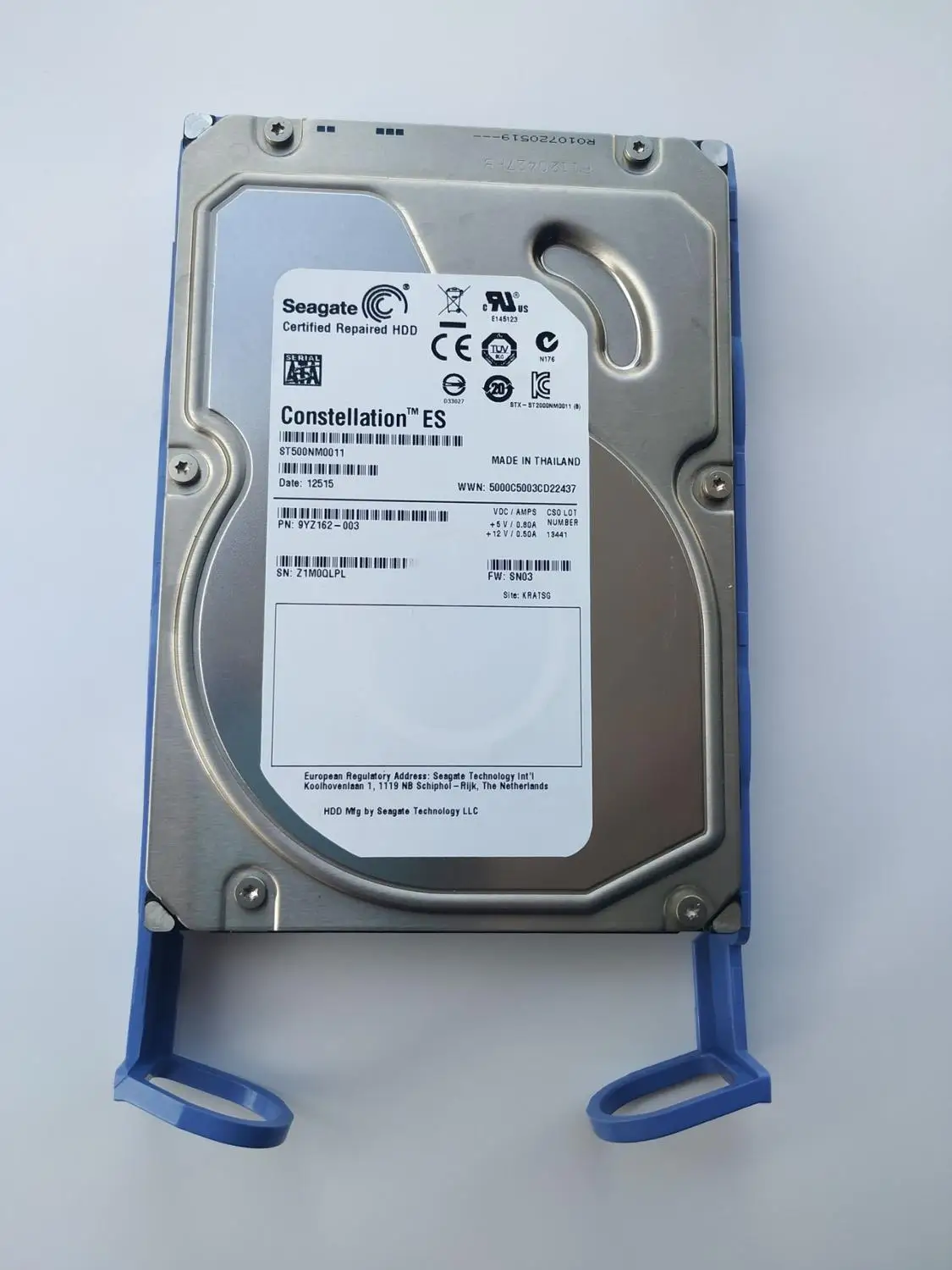 Pulled Constellation ES ST500NM0011 500GB 7200RPM 64MB SATA 6.0Gb/s 3.5" Enterprise Hard Drive
Pulled Constellation ES ST500NM0011 500GB 7200RPM 64MB SATA 6.0Gb/s 3.5" Enterprise Hard Drive