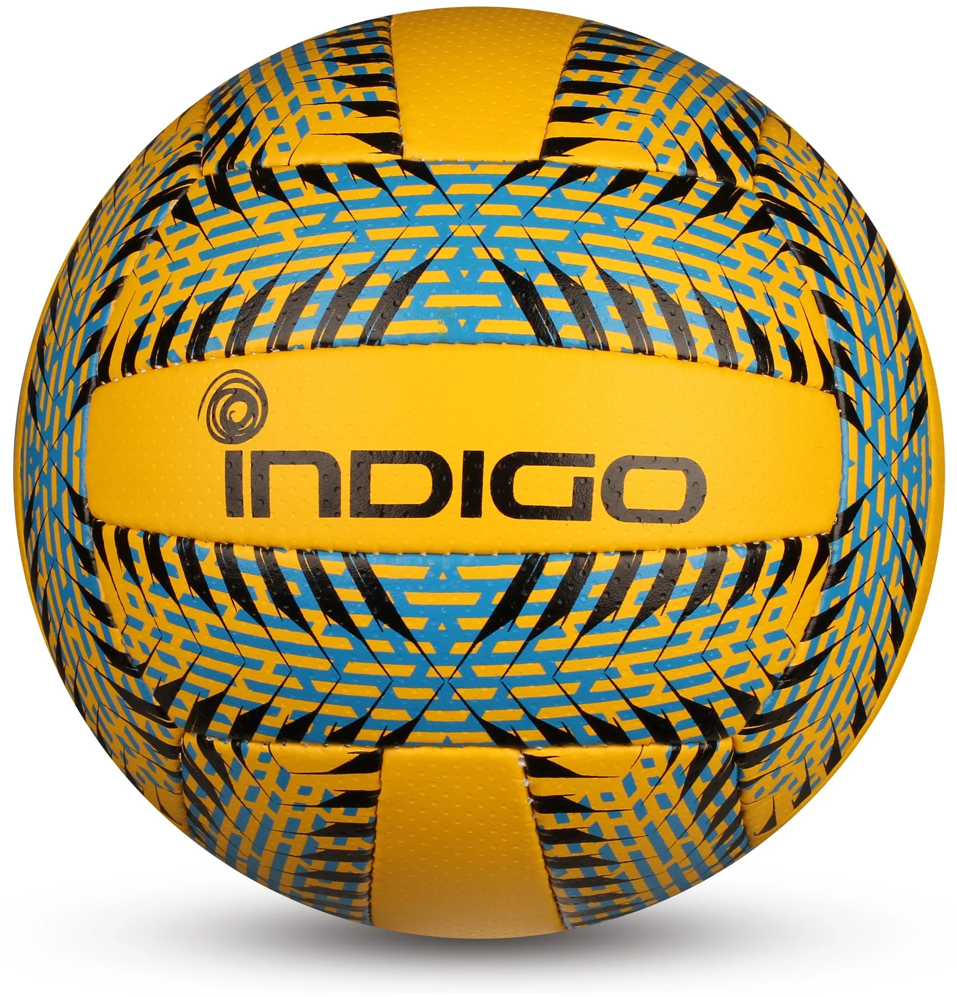 Мяч волейбольный INDIGO RELAX любительский клееный (PU 1 5мм) IN160 Сине-желтый - купить по