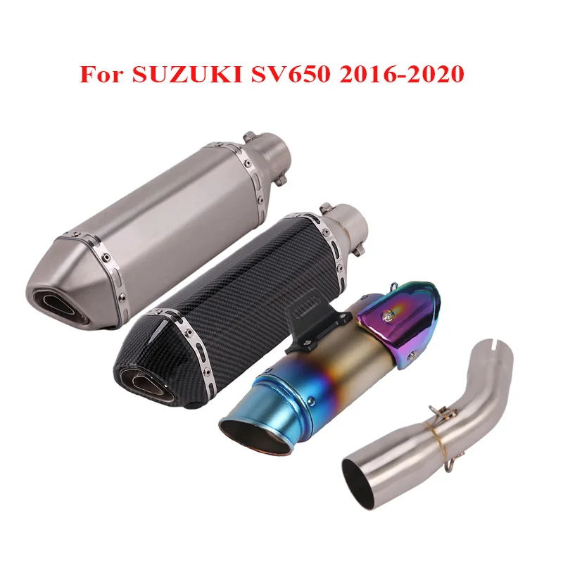 Motorcycle Slip-on Exhaust DB Killer Silencer Muffler Pipe Middle Mid Link Connector for SUZUKI SV650 2016 2017 2018 2019 2020 
Motorcycle Slip-on Exhaust DB Killer Silencer Muffler Pipe Middle Mid Link Connector for SUZUKI SV650 2016 2017 2018 2019 2020