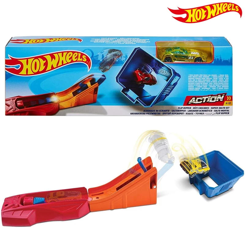 Hot Wheels New Original Aerobatic Jump Racing Set FTH79 (Flip Ripper) Toys For Children Kids Gift Fast And Furios Metal Case
Hot Wheels New Original Aerobatic Jump Racing Set FTH79 (Flip Ripper) Toys For Children Kids Gift Fast And Furios Metal Case