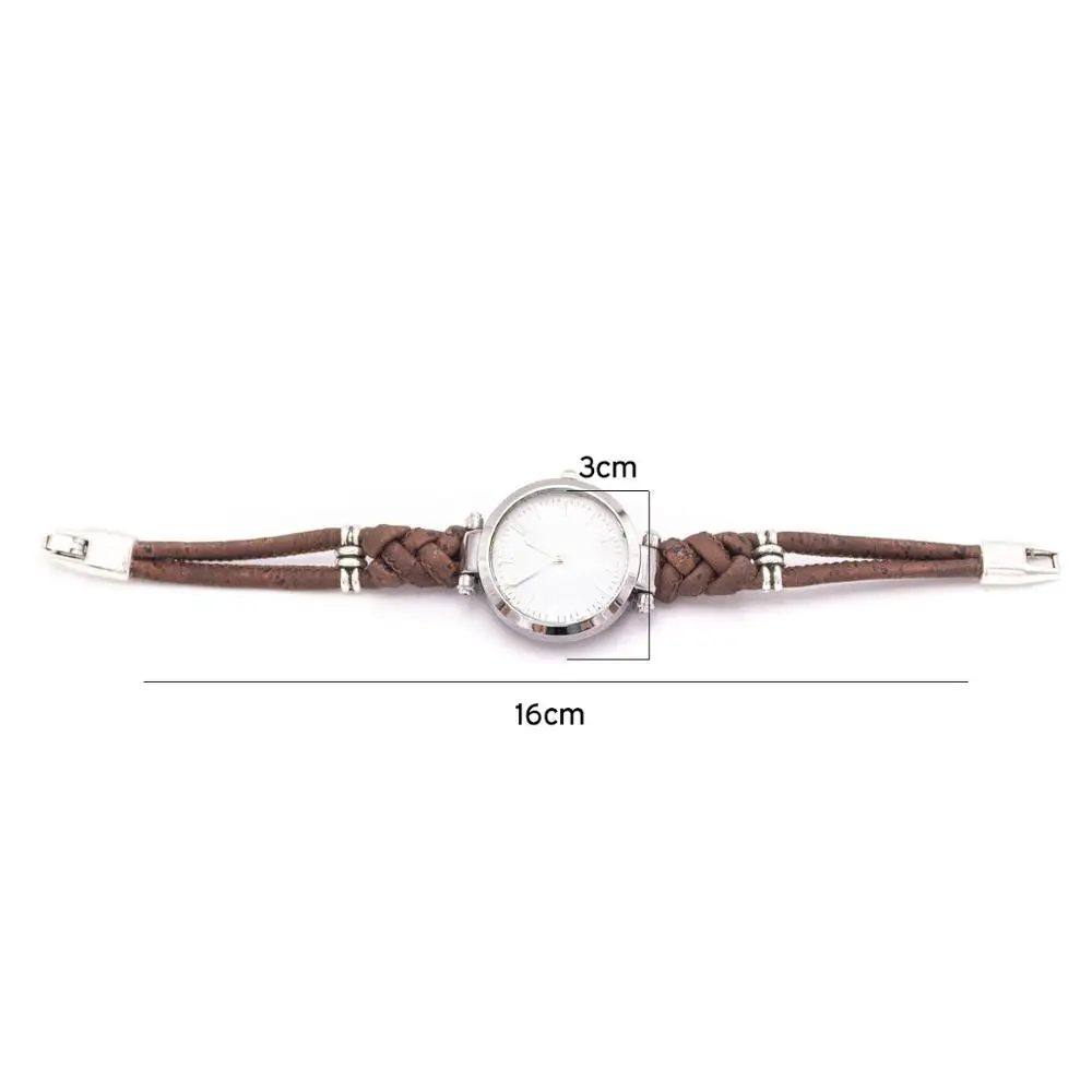 cork watch use 3MM brown cork cord with Turquoise cork cord Handmade cork watch for women WA-154NEW
cork watch use 3MM brown cork cord with Turquoise cork cord Handmade cork watch for women WA-154NEW