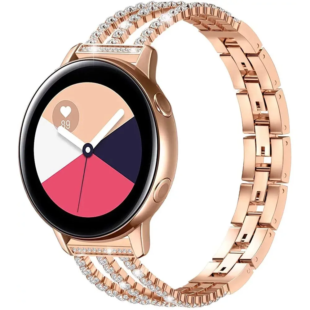 Ремешок Женский со стразами для наручных часов Samsung Galaxy Watch 4 Classic браслет
