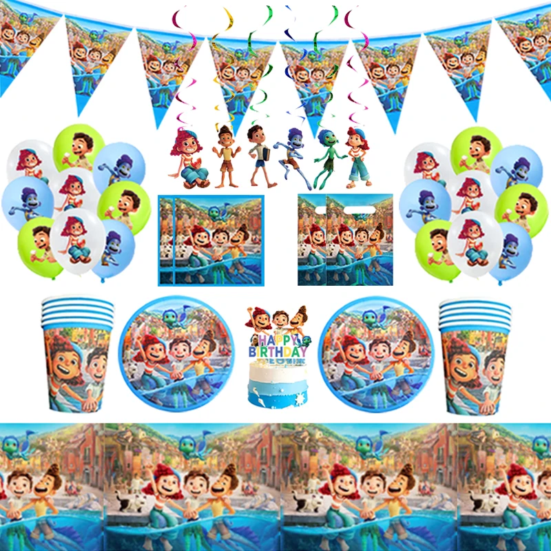 88pcs Disney Pixar Luca Birthday Party Supplies Disposable Tableware Set Baby Shower Balloons Cake Decoration For Kids Gifts
88pcs Disney Pixar Luca Birthday Party Supplies Disposable Tableware Set Baby Shower Balloons Cake Decoration For Kids Gifts