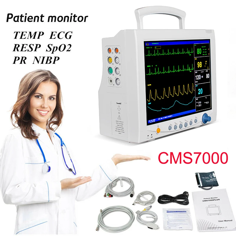 Горячая Распродажа, CONTEC CMS7000, TFT ЖК-Дисплей 12,1 дюйма, 6-параметрический медицинский аппарат SPO2, монитор сердечного ритма и пациента, 15 языков, ...
Горячая Распродажа, CONTEC CMS7000, TFT ЖК-Дисплей 12,1 дюйма, 6-параметрический медицинский аппарат SPO2, монитор сердечного ритма и пациента, 15 языков, ...