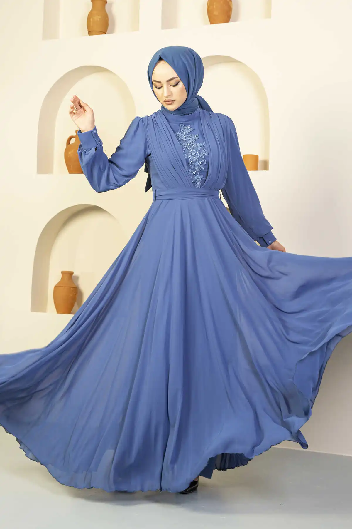 Pearl Detailed Chiffon Islamic Clothing Evening Dress 2022 New Year Muslim Fashion Abaya Dubai Hijab Women Lady Pleated Ramadan For
Pearl Detailed Chiffon Islamic Clothing Evening Dress 2022 New Year Muslim Fashion Abaya Dubai Hijab Women Lady Pleated Ramadan For