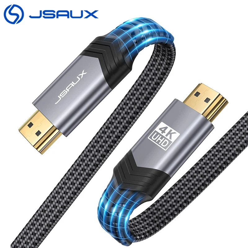 Jsaux 4K 60 Гц плоский кабель 2 м Высокоскоростной HDMI совместимый 0 18 Гбит/с 3D HDR 2160P 1080P