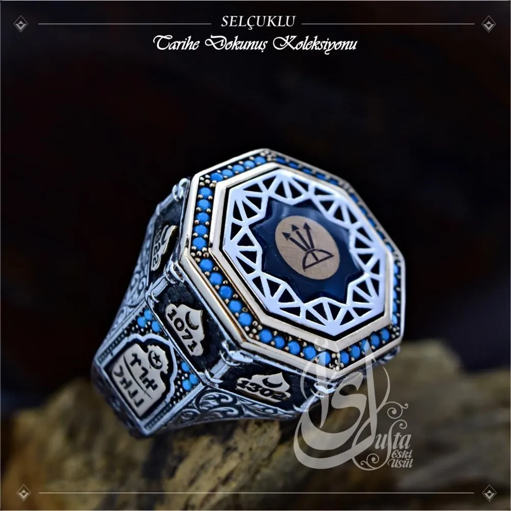 Seljuk Seal motifs and the first English Ancestor Oğuz Qatan seal 1453 Conquest of Istanbul engraving stone 925 sterling
Seljuk Seal motifs and the first English Ancestor Oğuz Qatan seal 1453 Conquest of Istanbul engraving stone 925 sterling