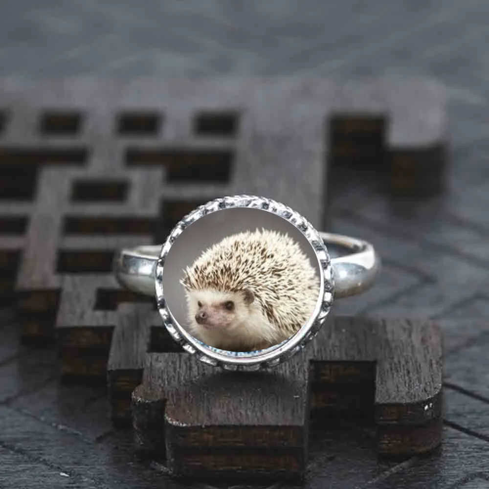 Регулируемое серебряное кольцо Hedgehog | Украшения и аксессуары