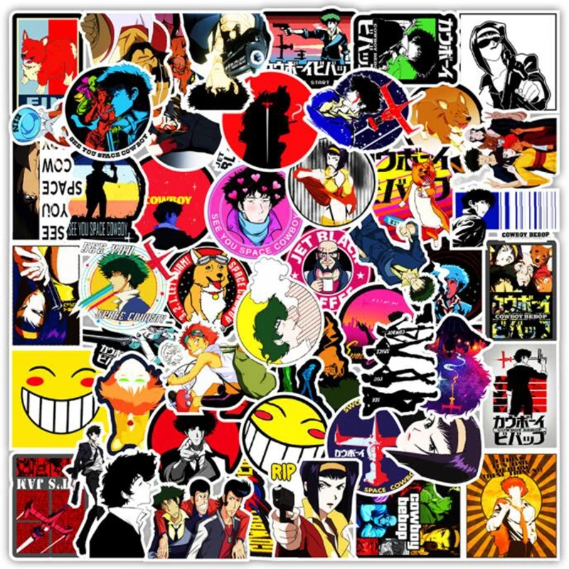 10/30/50 Pcs Japanese Anime Cowboy Bebop Cartoon Stickers For Car Laptop Luggage Motorcycle Phone Skateboard Diary | Игрушки и хобби