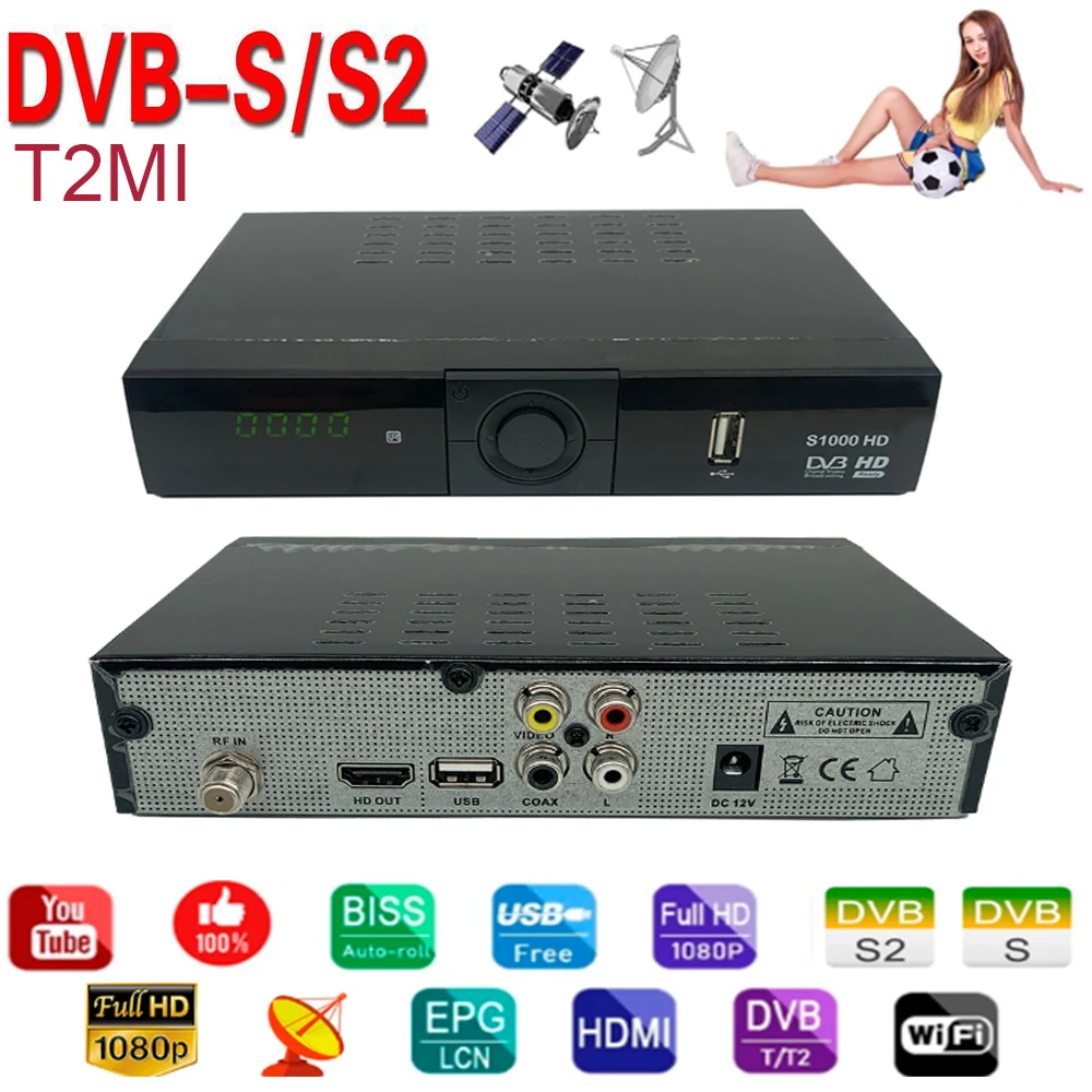 S1000 HD S2 T2MI HD TV Satellite Receiver DVB S2 Satellite Decoder TV Receptor HD DVB-S2 HD TV Tuner for Europe Spain 1080P
S1000 HD S2 T2MI HD TV Satellite Receiver DVB S2 Satellite Decoder TV Receptor HD DVB-S2 HD TV Tuner for Europe Spain 1080P