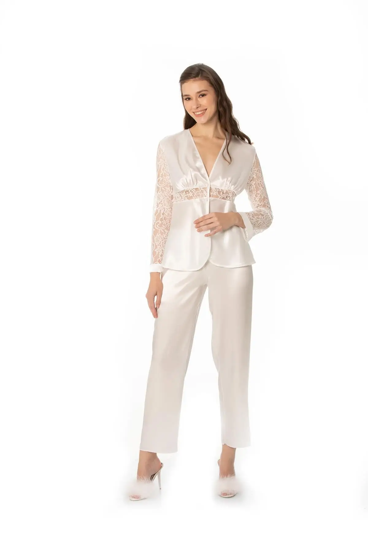 Satin Silk Pajamas for Women's Set pyjamas Button Pigiama Donna pjs Mujer Pijama Sleepwear Nightwear Pizama Damska 2Pcs
Satin Silk Pajamas for Women's Set pyjamas Button Pigiama Donna pjs Mujer Pijama Sleepwear Nightwear Pizama Damska 2Pcs