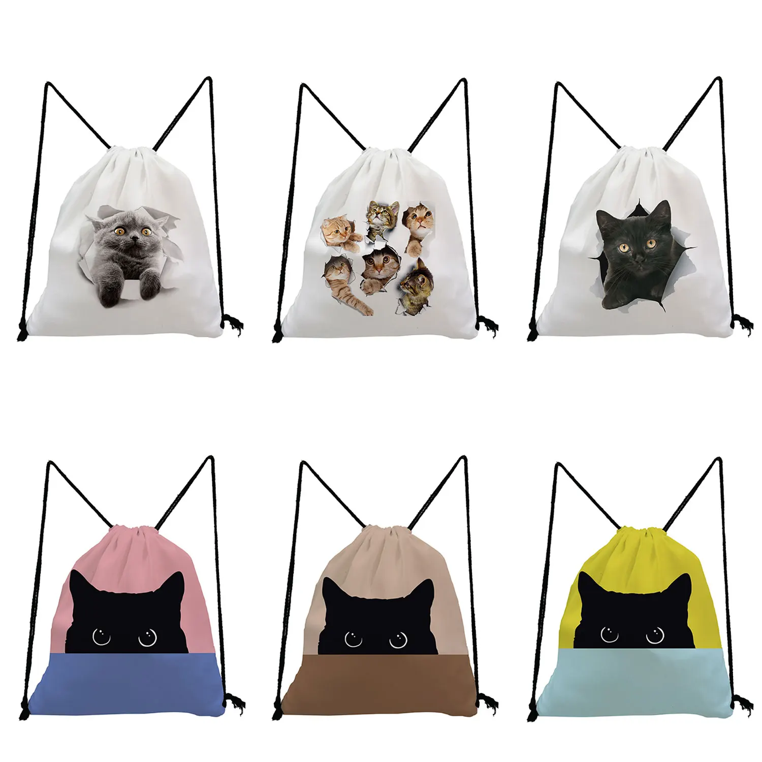 Drawstring Bag Gym Pouch Bag 3D Printing Cat Backpack Women Shopping Casual School Shoe Bag For Girl Custom Pattern Dropshipping
Drawstring Bag Gym Pouch Bag 3D Printing Cat Backpack Women Shopping Casual School Shoe Bag For Girl Custom Pattern Dropshipping