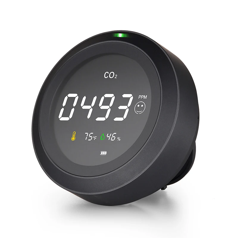 Co2 Detector Meter Gas Analyzer Air Quality Monitor PTH-5 Carbon Dioxide Detector Mini Smart Sensor Temperature Humidity 5000ppm
Co2 Detector Meter Gas Analyzer Air Quality Monitor PTH-5 Carbon Dioxide Detector Mini Smart Sensor Temperature Humidity 5000ppm