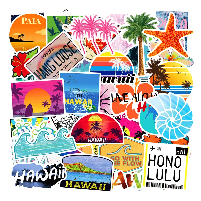 Pack of 50Pcs Wholesale Hawaii Stickers Waterproof No-duplicate Sticker For Kids Toys Laptop Luggage Decals
Pack of 50Pcs Wholesale Hawaii Stickers Waterproof No-duplicate Sticker For Kids Toys Laptop Luggage Decals