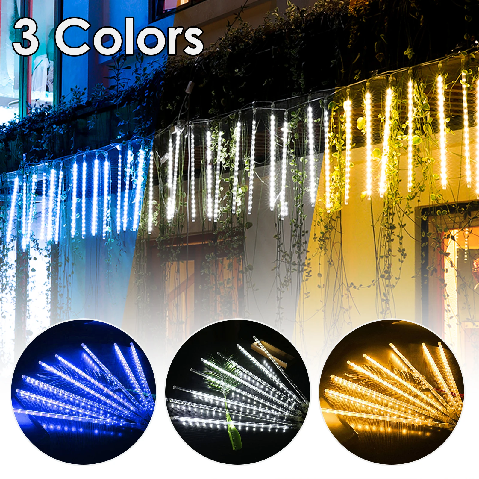 Meteor shower Christmas lighting IP44 party decorative light string outdoor icicle Christmas tree garland for New Year 2022
Meteor shower Christmas lighting IP44 party decorative light string outdoor icicle Christmas tree garland for New Year 2022