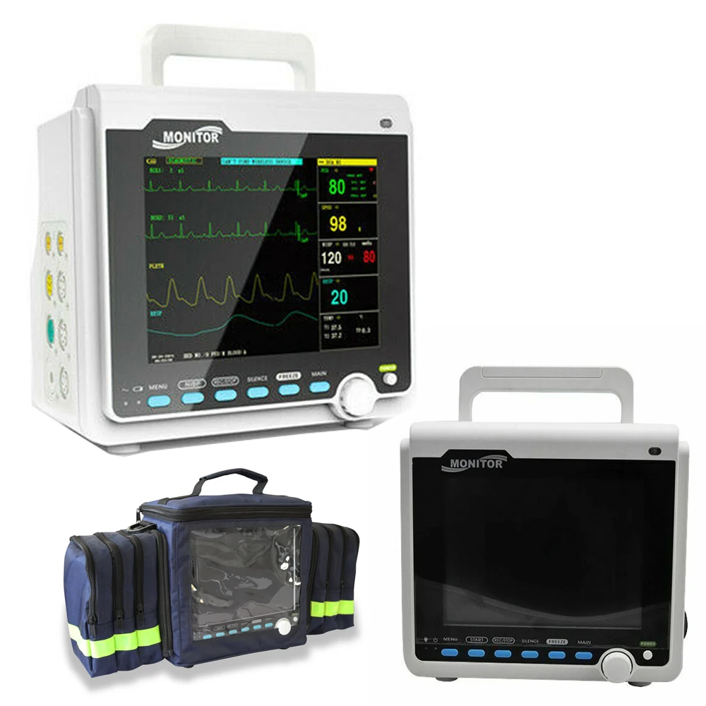 CMS6000 Patient Monitor 6 Parameters ECG RESP SpO2 PR NIBP Madical Machine ICU CCU Vital Signs Monitor + Protable Bag
CMS6000 Patient Monitor 6 Parameters ECG RESP SpO2 PR NIBP Madical Machine ICU CCU Vital Signs Monitor + Protable Bag