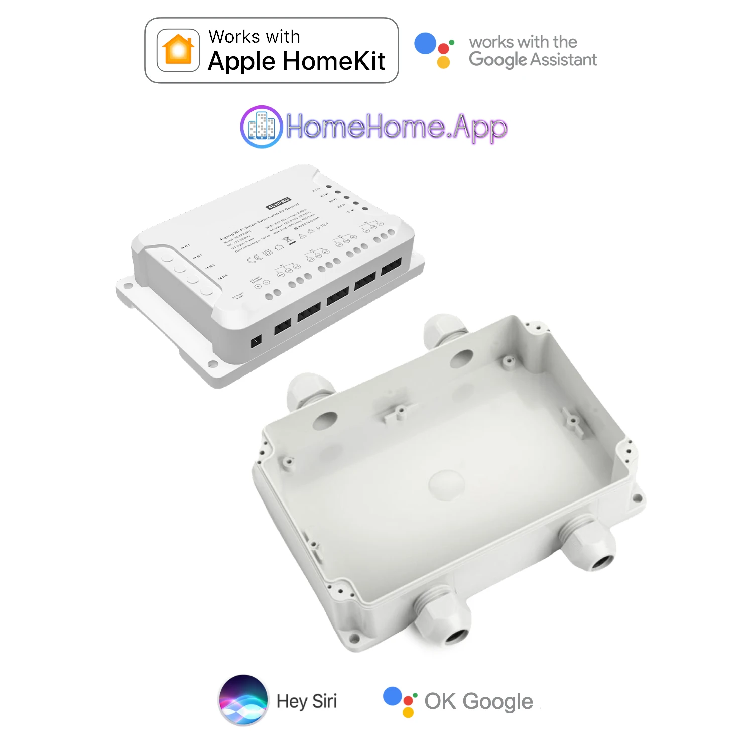 

Plastic Enclosure Box For Apple HomeKit Sonof 4CH Esp8266 Relay Ip67 Electronic Project Cable Gland Case 4X Google Smart Home