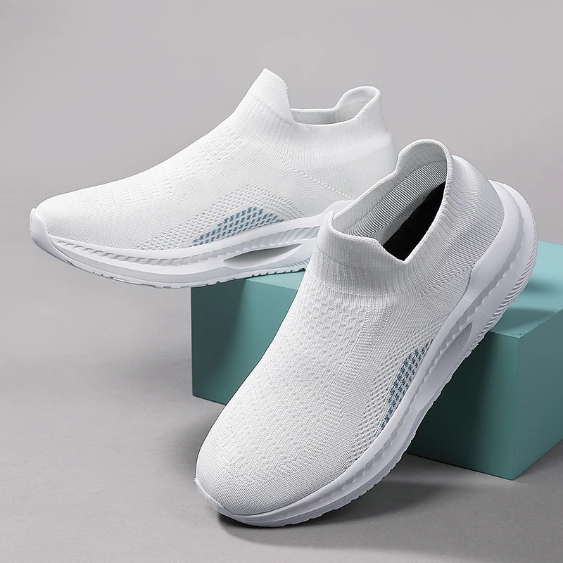 Couple Sneakers Flying Woven Shoes Knit Slip-on Socks Shoes Light Soft Breathable Men Walking Trainers Women Tennis Sports Shoes
Couple Sneakers Flying Woven Shoes Knit Slip-on Socks Shoes Light Soft Breathable Men Walking Trainers Women Tennis Sports Shoes