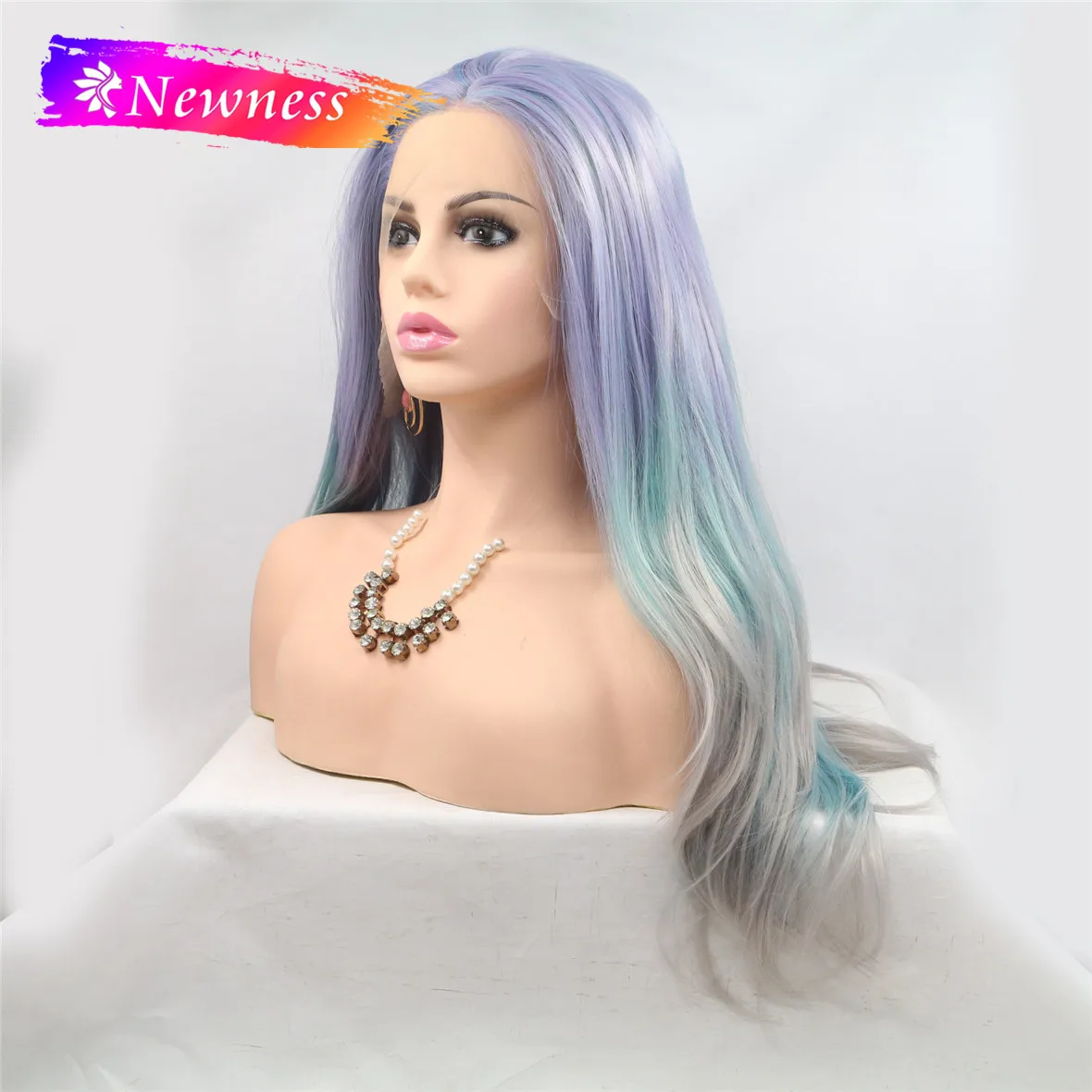 Прямые парики Newness 13x4 на сетке спереди для женщин длинный синтетический парик