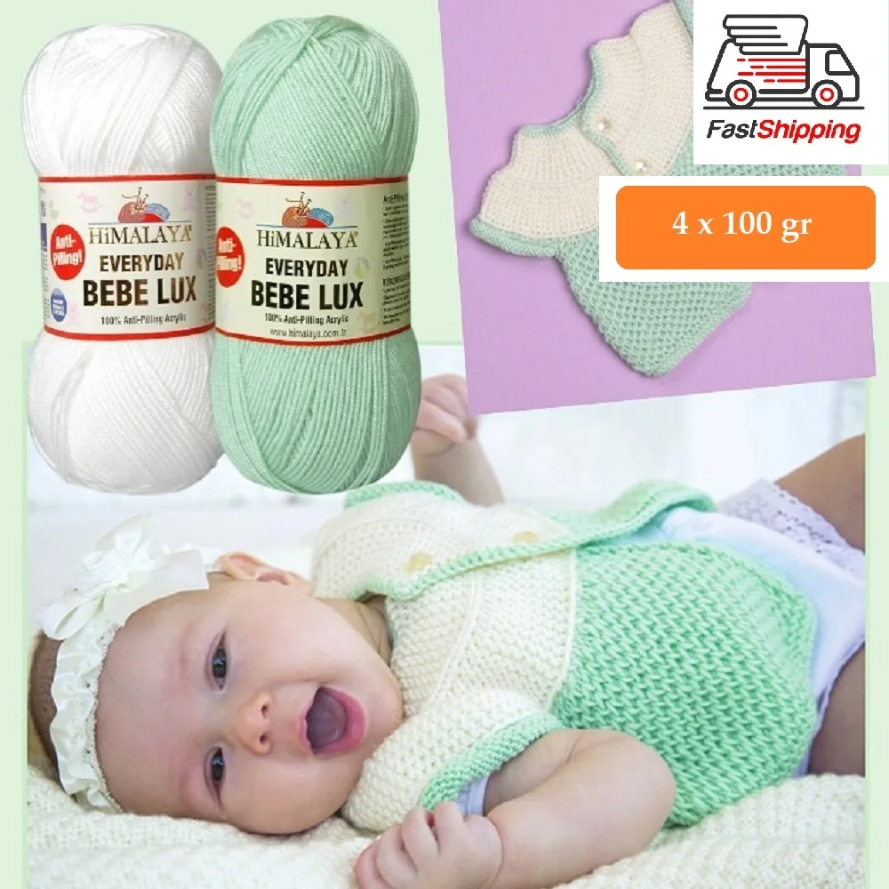 4 PCS Himalaya Everyday Bebe Lux Yarn 100% Antipilling Acrylic baby sweater blanket diy knitting yarn Rope
4 PCS Himalaya Everyday Bebe Lux Yarn 100% Antipilling Acrylic baby sweater blanket diy knitting yarn Rope