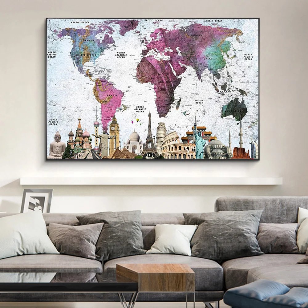 The World Europe Map Canvas Painting Retro Style Posters and Prints for Office School Living Bedroom Wall Art Home Decor
The World Europe Map Canvas Painting Retro Style Posters and Prints for Office School Living Bedroom Wall Art Home Decor