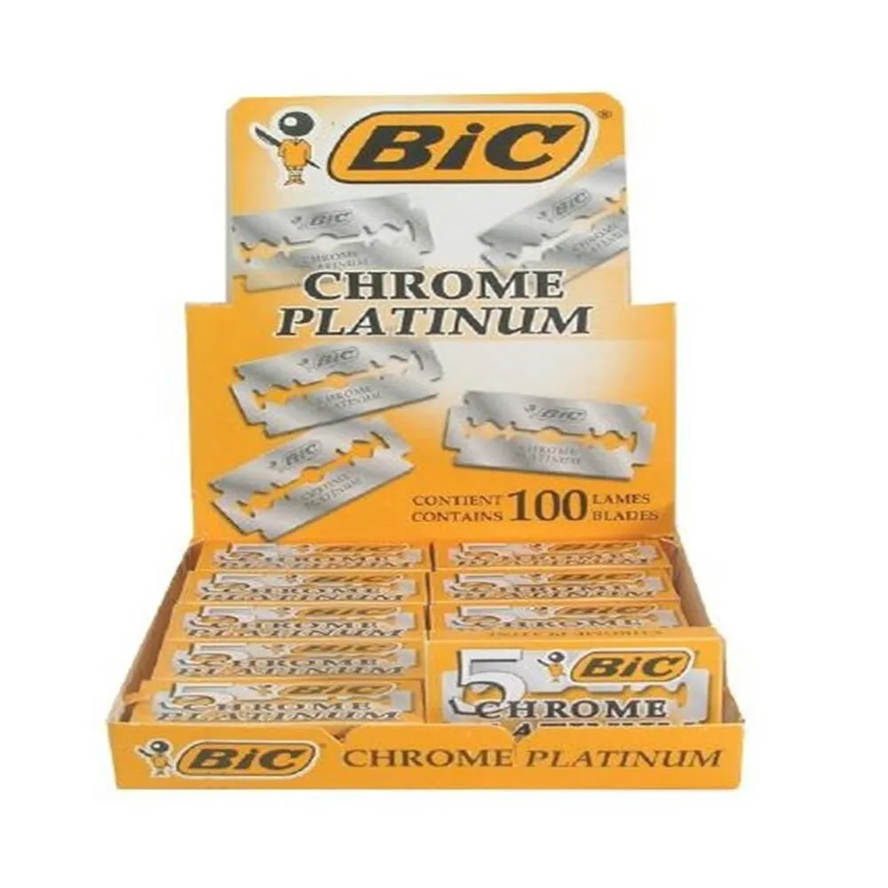 100 pcs BIC Chrome Platinum Double Edge Razor Blades Razor Blade Platinum Double Edge Safety Shaving Razor Blade
100 pcs BIC Chrome Platinum Double Edge Razor Blades Razor Blade Platinum Double Edge Safety Shaving Razor Blade