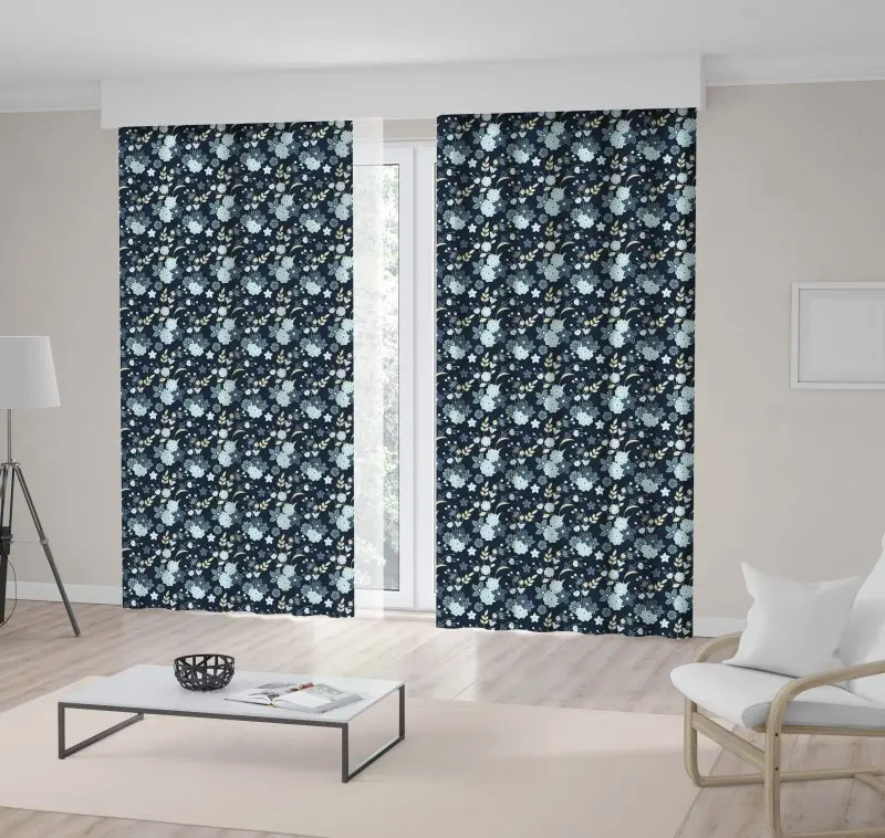 Curtain Wildflowers Leaves Bouquet Summer Countryside Decorative Pattern Dark Blue and Beige Floral Print
Curtain Wildflowers Leaves Bouquet Summer Countryside Decorative Pattern Dark Blue and Beige Floral Print